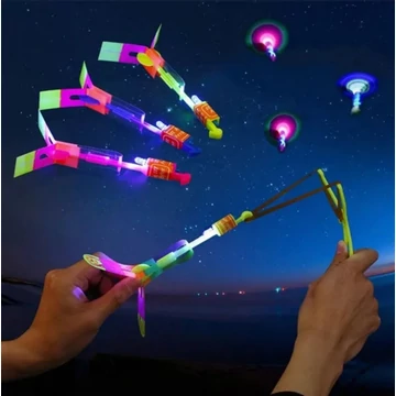 Világítós  csúzlis  helikopter  játék 
