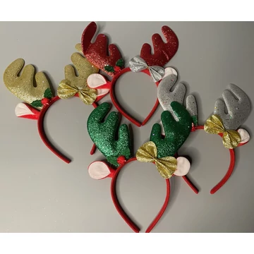 Rénszarvas fejpánt masnival