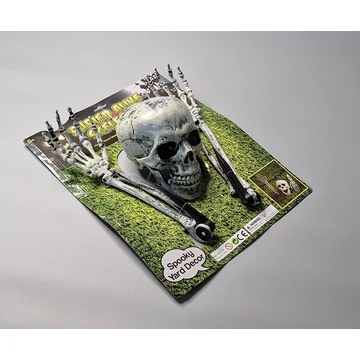 Halloween koponya és csontvázkéz szett