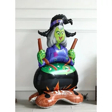 Halloween Boszorkány Üsttel – Fólia Lufi 90 cm