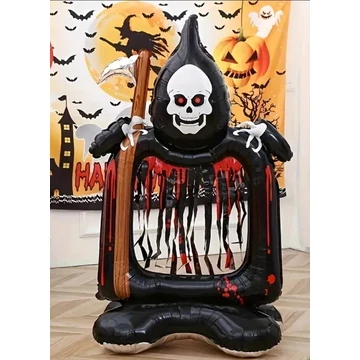 Halloween Kaszás Fólia Lufi – 120 cm