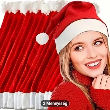 Mikulás Sapka Szett – 12 db-os Karácsonyi Sapka Csoportos Rendezvényekhez