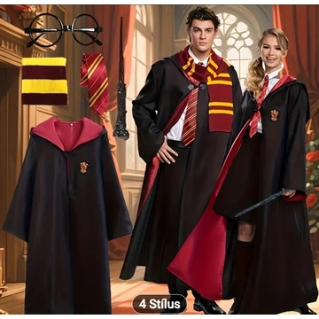 Harry Potter jelmez szett – köpeny, varázspálca, sál, nyakkendő és szemüveg (4 stílus)