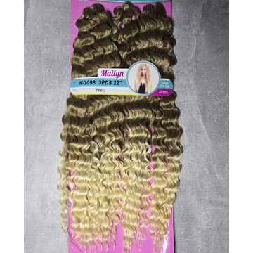Mailyn nagy csomagos Brazil hullámos haj – organikus póthaj 3 db/csomag 22” T6/613 barna–szőke ombre Mailyn nagy csomagos Brazil hullámos haj – organikus póthaj 3 db/csomag 22” T6/613 barna–szőke ombre