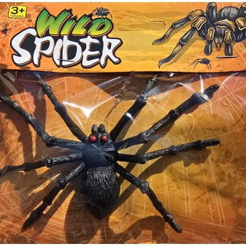 Halloween műpók dekoráció – fekete, piros szemekkel