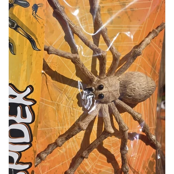 Halloween műpók dekoráció – barna, fekete szemekkel