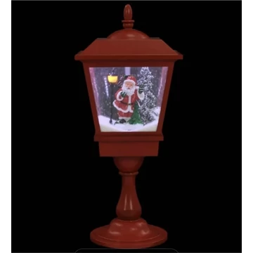 Világító Karácsonyi Lámpás – Havas Mikulás Dekoráció, Piros Színben 2 méret 