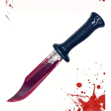 Halloween Véres Kés – Mozgó Vérrel Töltött Műanyag Kés Jelmez Kiegészítő Halloween Véres Kés – Mozgó Vérrel Töltött Műanyag Kés Jelmez Kiegészítő