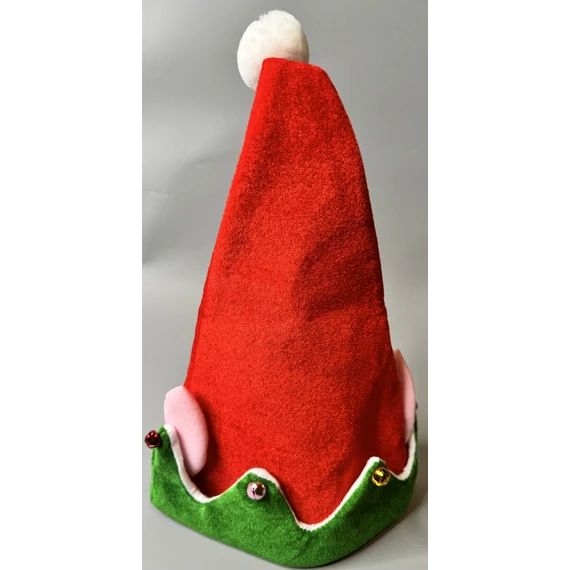 Mikulás sapka manófüllel csengőkkel