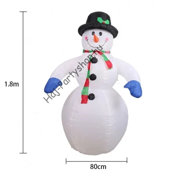 Felfújható Mikulás LED világítással – 120 cm / 150 cm / 180 cm
