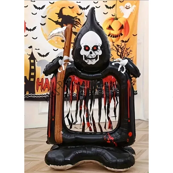 Halloween Kaszás Fólia Lufi – 120 cm