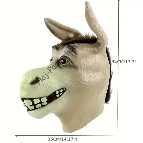 Shrek ihlette szamár gumi maszk – farsangi jelmez kellék