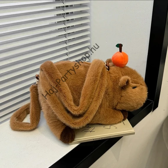 Capybara Plüss Hátizsák Narancsos Fejdísszel – Többféle Hordási Mód