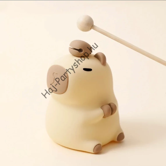 Capybara színváltós éjjeli lámpa – ütésre aktiválódó, USB-s