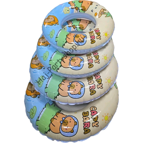 Capybara Mintás Felfújható Úszógumi – Több Méretben (60,70,80–90 cm)