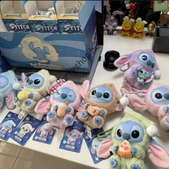 Plüss Stitch baba  Labubu kivitel – meglepetésdobozos figura (6 féle)